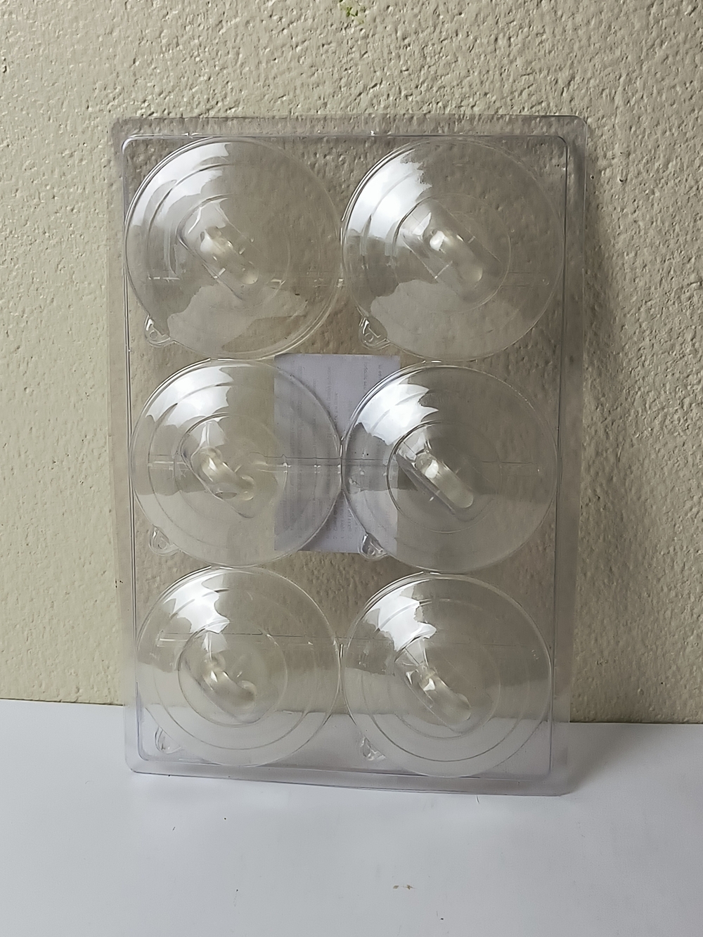 Clear Plastic Suction Cups - 6 Pack